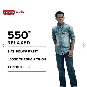 Boys Size 18 (29x29) Levi's 550 Relaxed